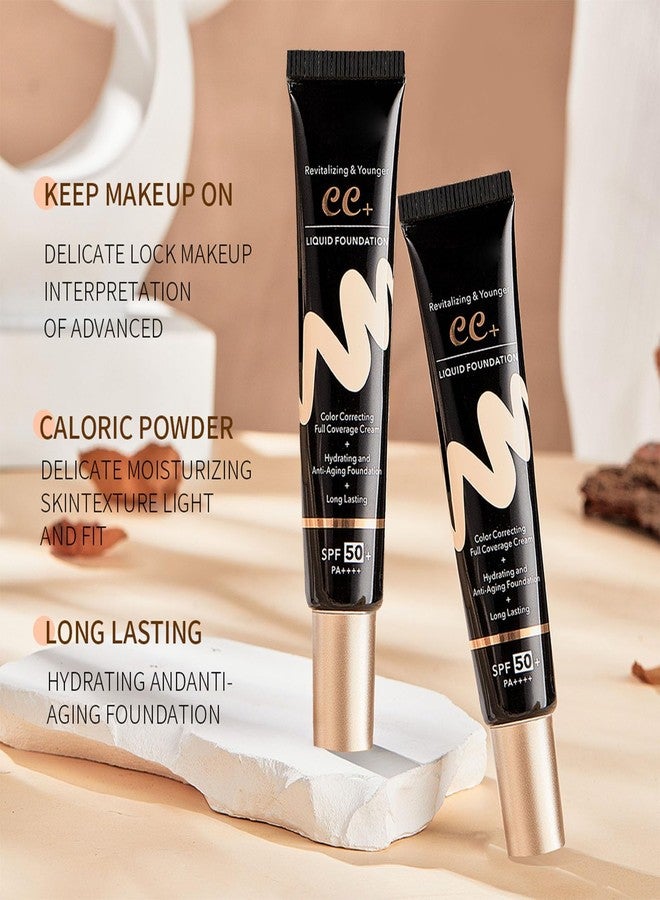 ARCHIDATE CC Cream with SPF 50, Hydrating Lightweight Matte Color Correcting CC Cream Foundation Full Coverage Even Skin Tone, Cover Skin Blemish, Invisible Pores, Waterproof & Long-Lasting (Natural) - Image 5